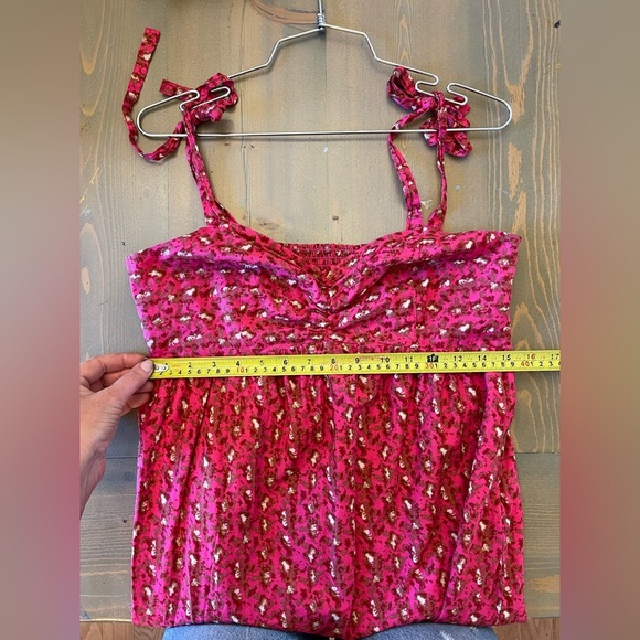 C & C California Cotton Floral Pink Maxi Dress Size Small - Picture 10 of 12